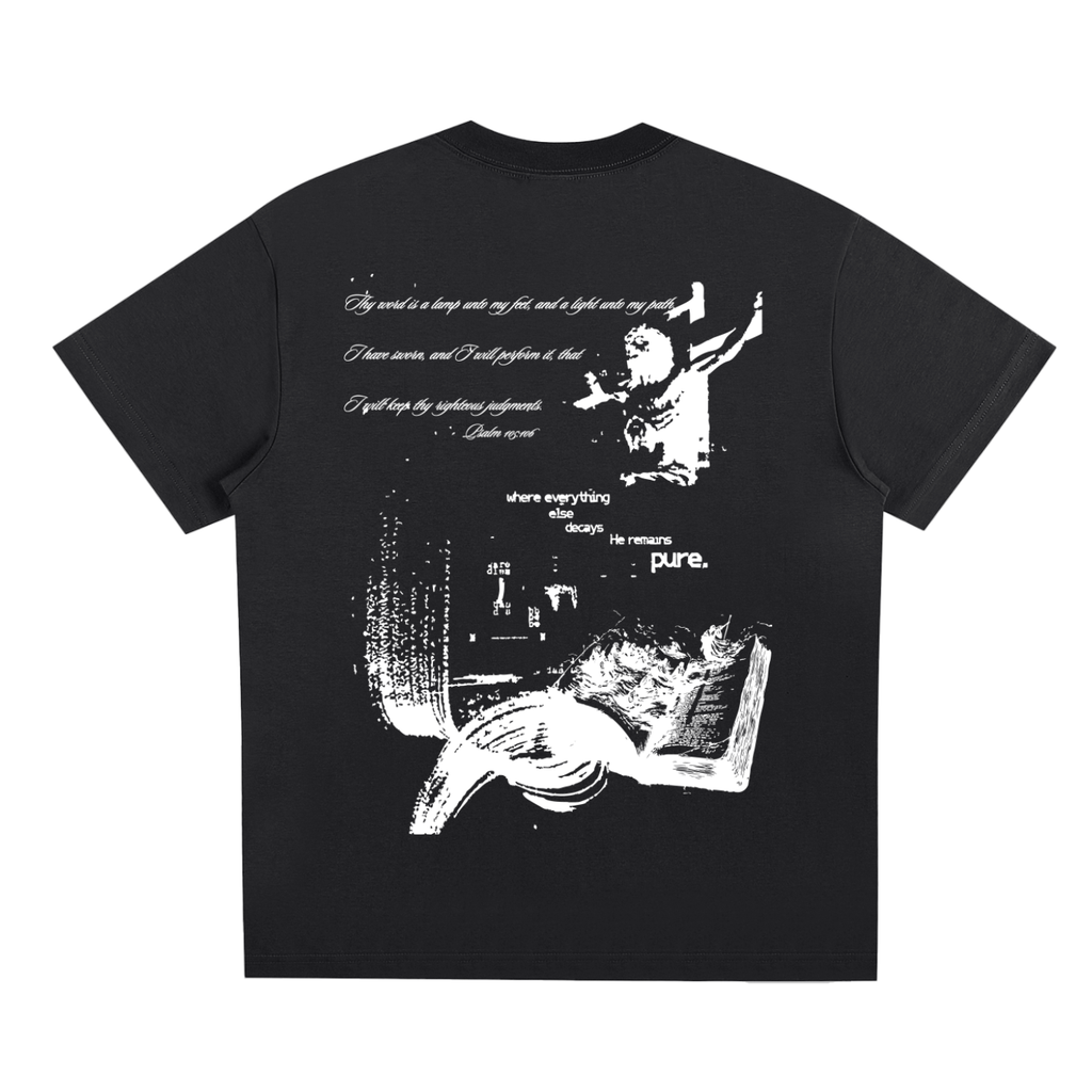 His sacrifice athletic T B/W