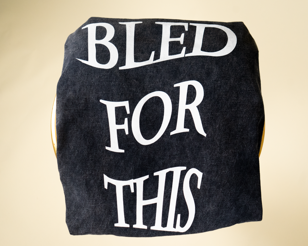 "Bled For This" Vintage T-Shirt in Carbon Black