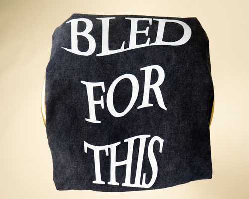 "Bled For This" Vintage T-Shirt in Carbon Black