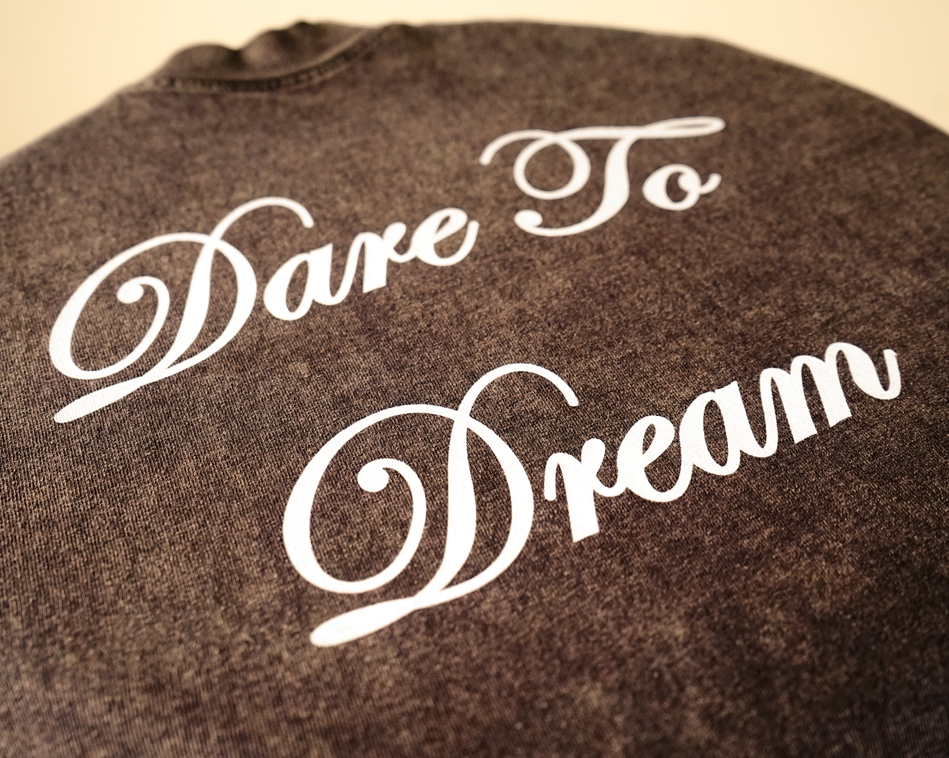 "Dare To Dream" Vintage T-Shirt in Mocha Brown