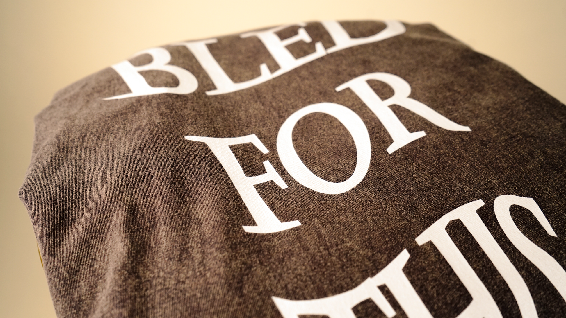 "Bled For This" Vintage T-Shirt in Mocha Brown