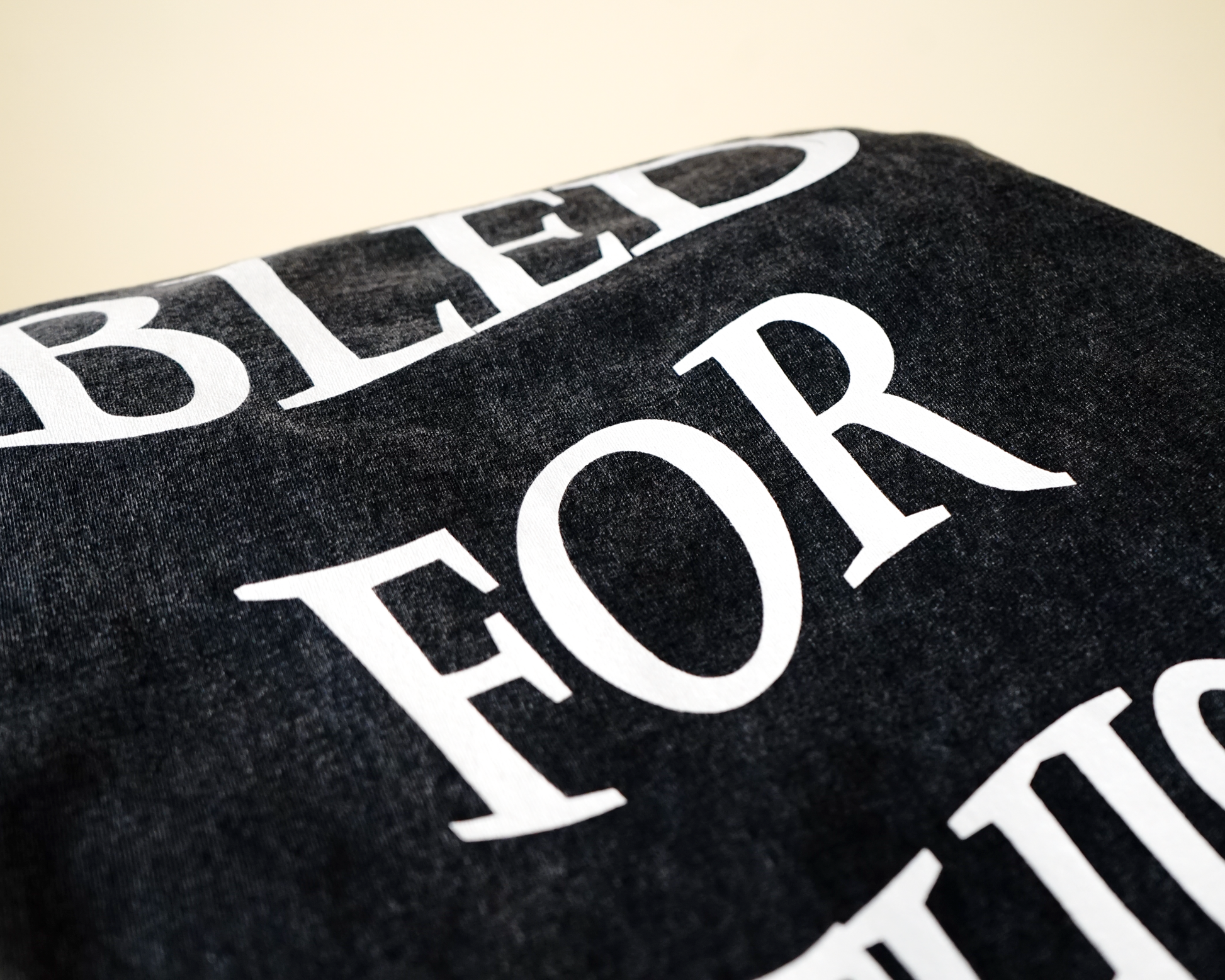 "Bled For This" Vintage T-Shirt in Carbon Black