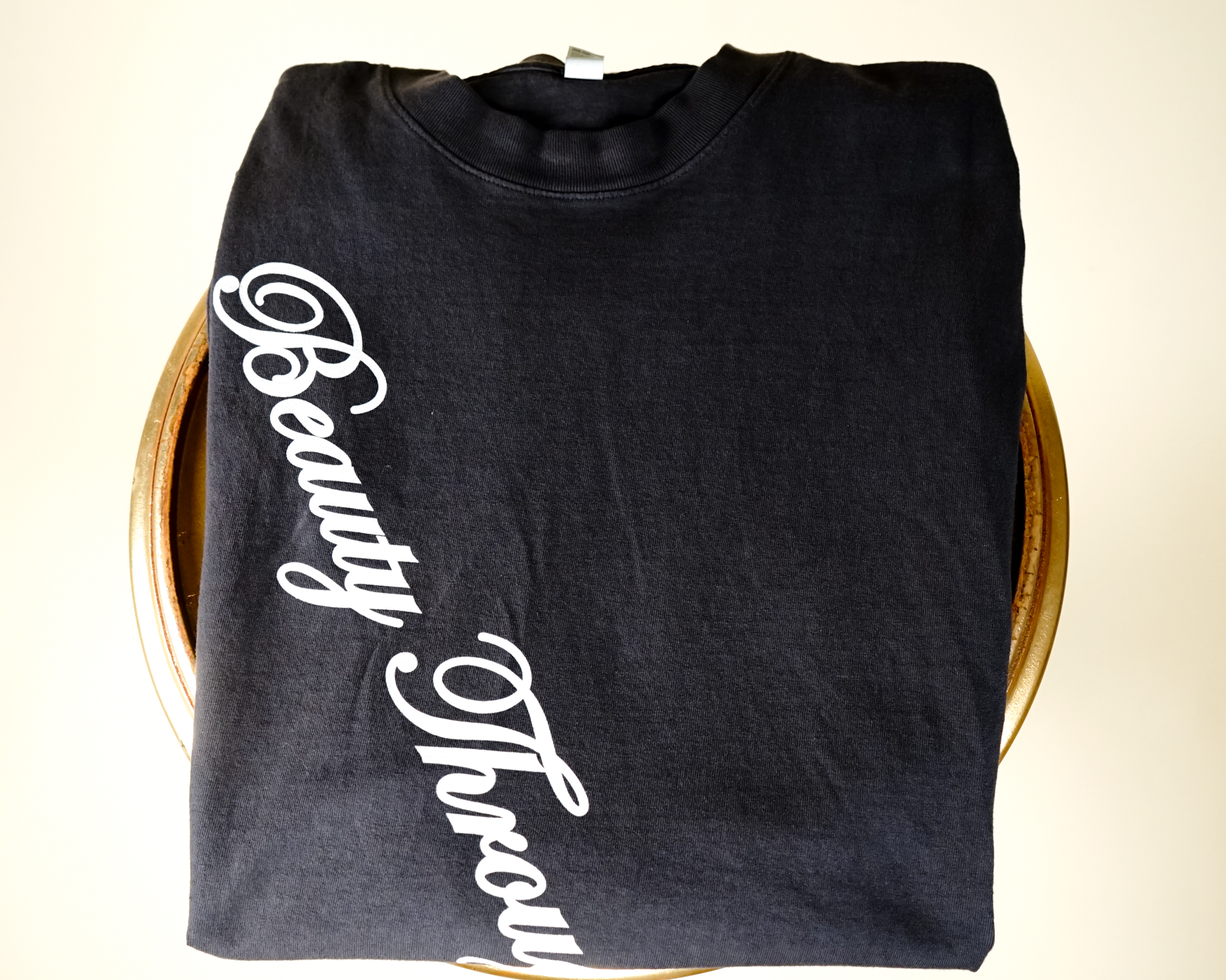 "Beauty Through Pain" Capped Tank in Dolphin Blue