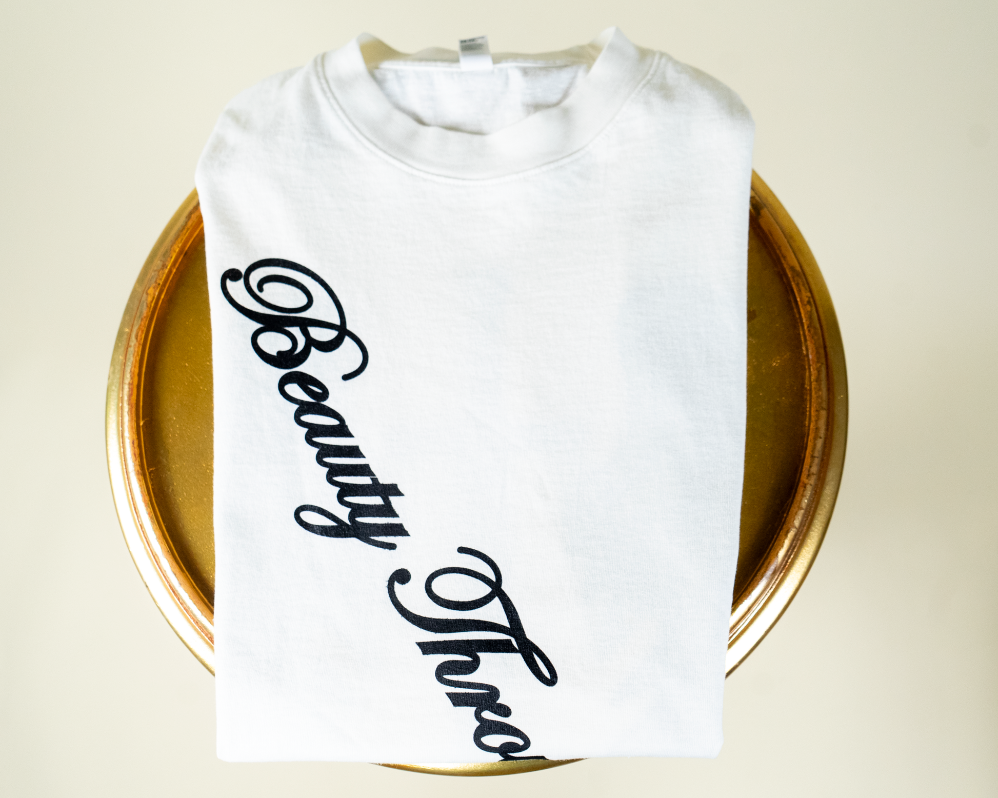 "Beauty Through Pain" Capped Tank in White