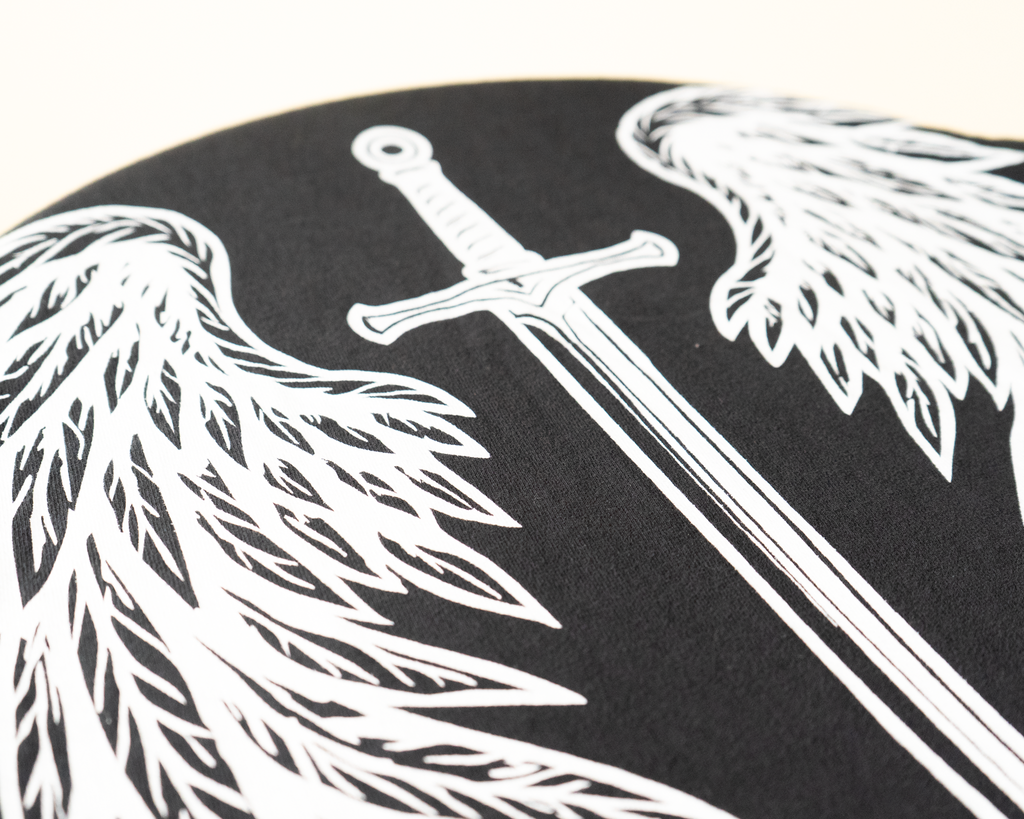 "Beauty Through Pain" Capped Tank in Carbon Black