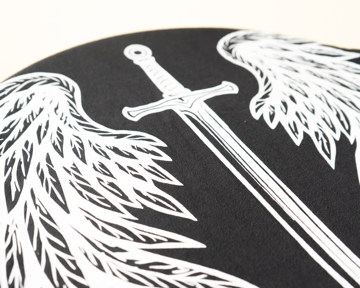 "Beauty Through Pain" Capped Tank in Carbon Black