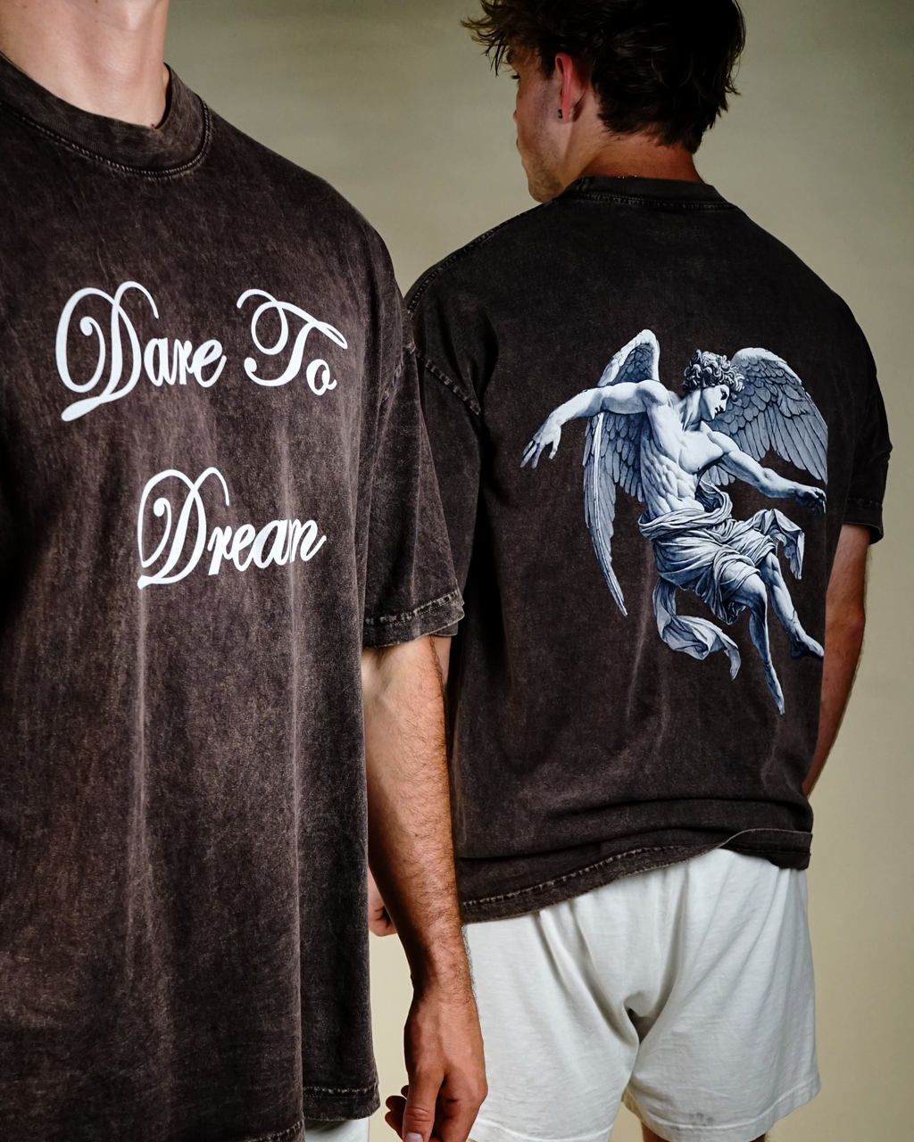 "Dare To Dream" Vintage T-Shirt in Mocha Brown