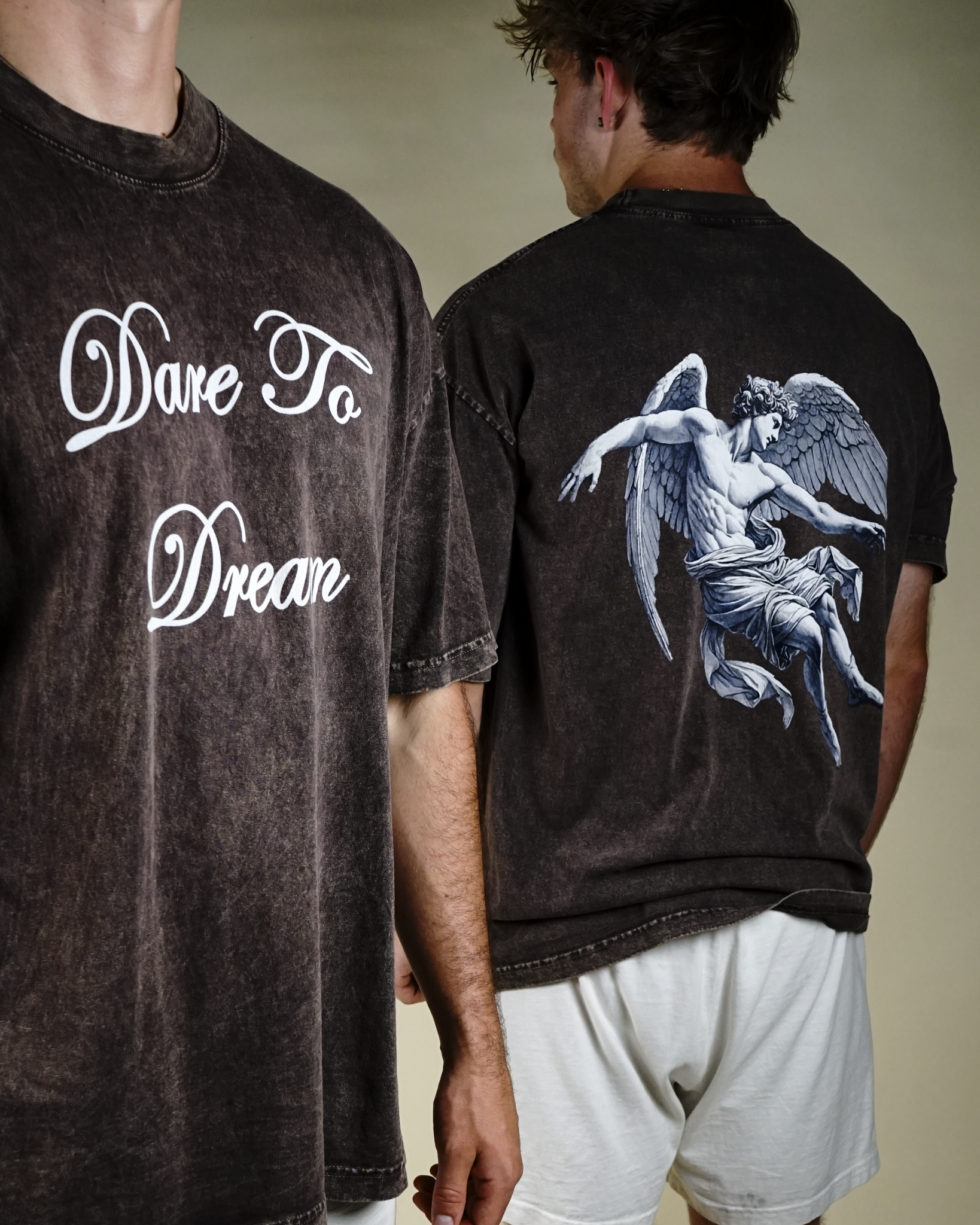 "Dare To Dream" Vintage T-Shirt in Mocha Brown