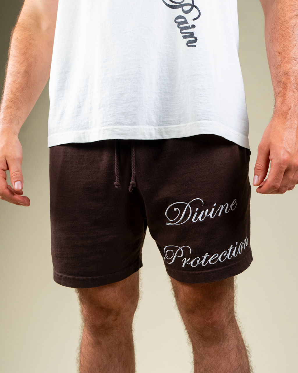 "Divine Protection" Summer Shorts in Mocha Brown