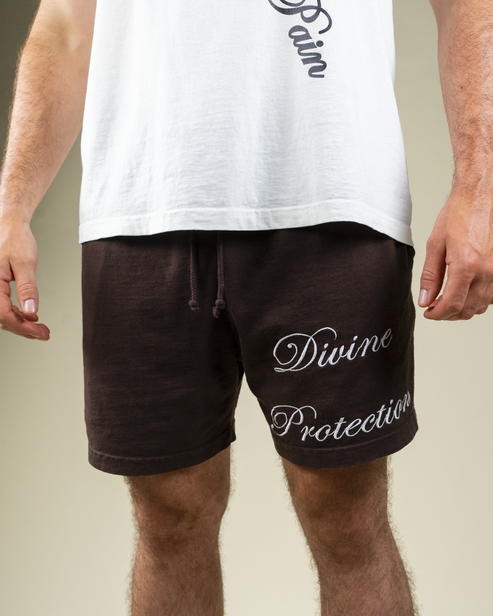 "Divine Protection" Summer Shorts in Mocha Brown