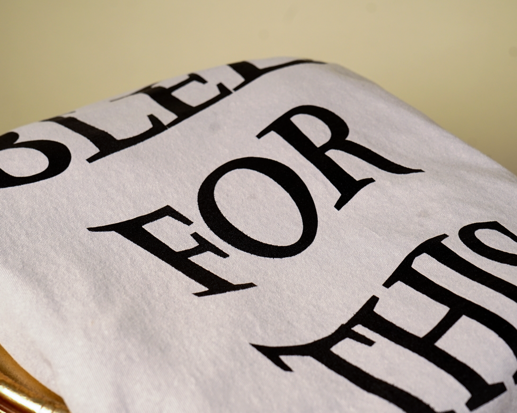 "Bled For This" Vintage T-Shirt in Ice Grey