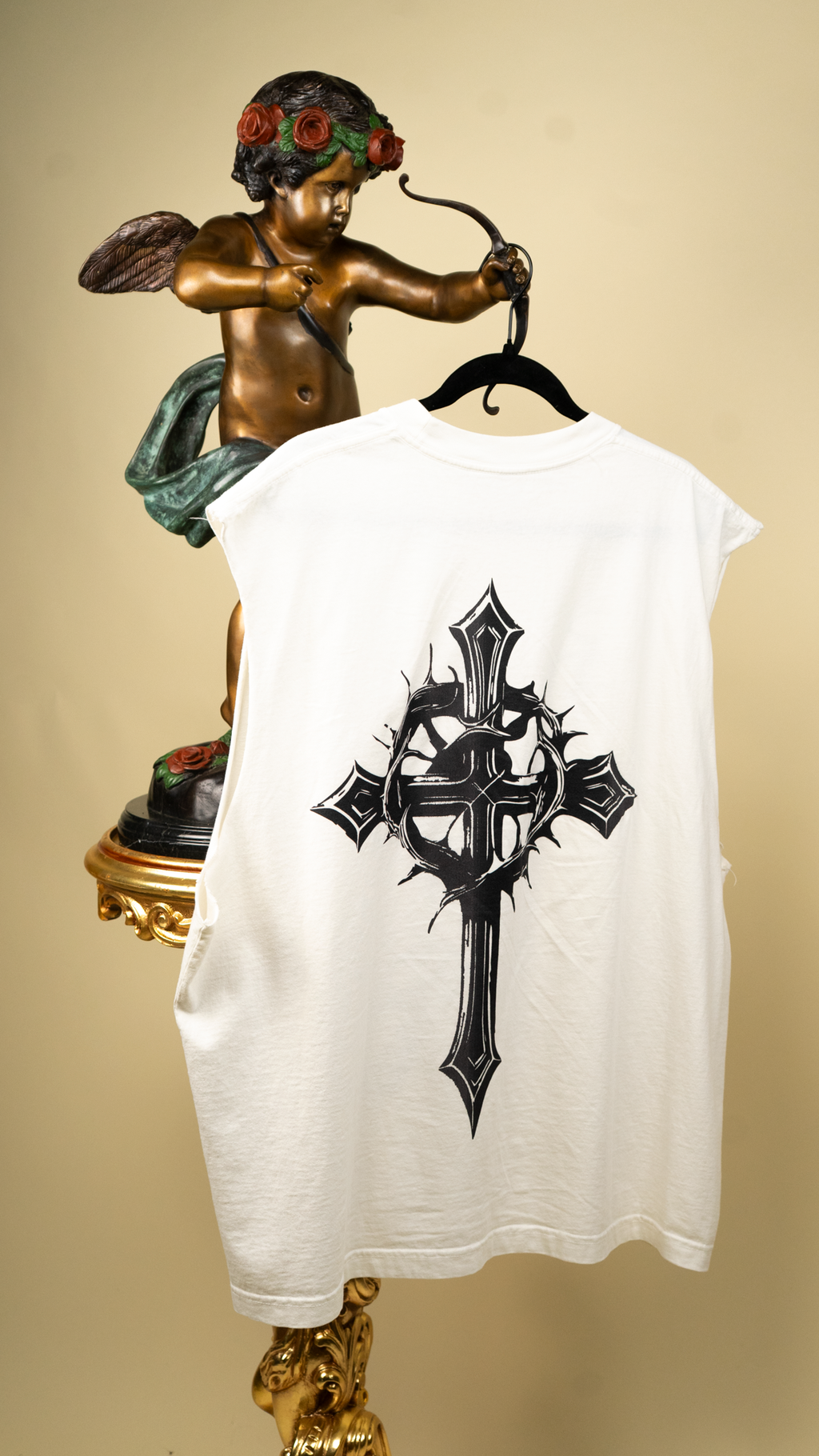 "From The Soul" Capped Tank in White