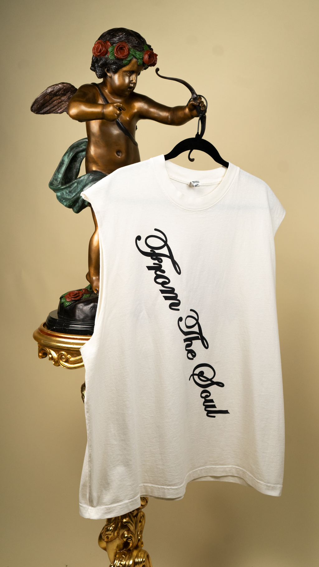 "From The Soul" Capped Tank in White