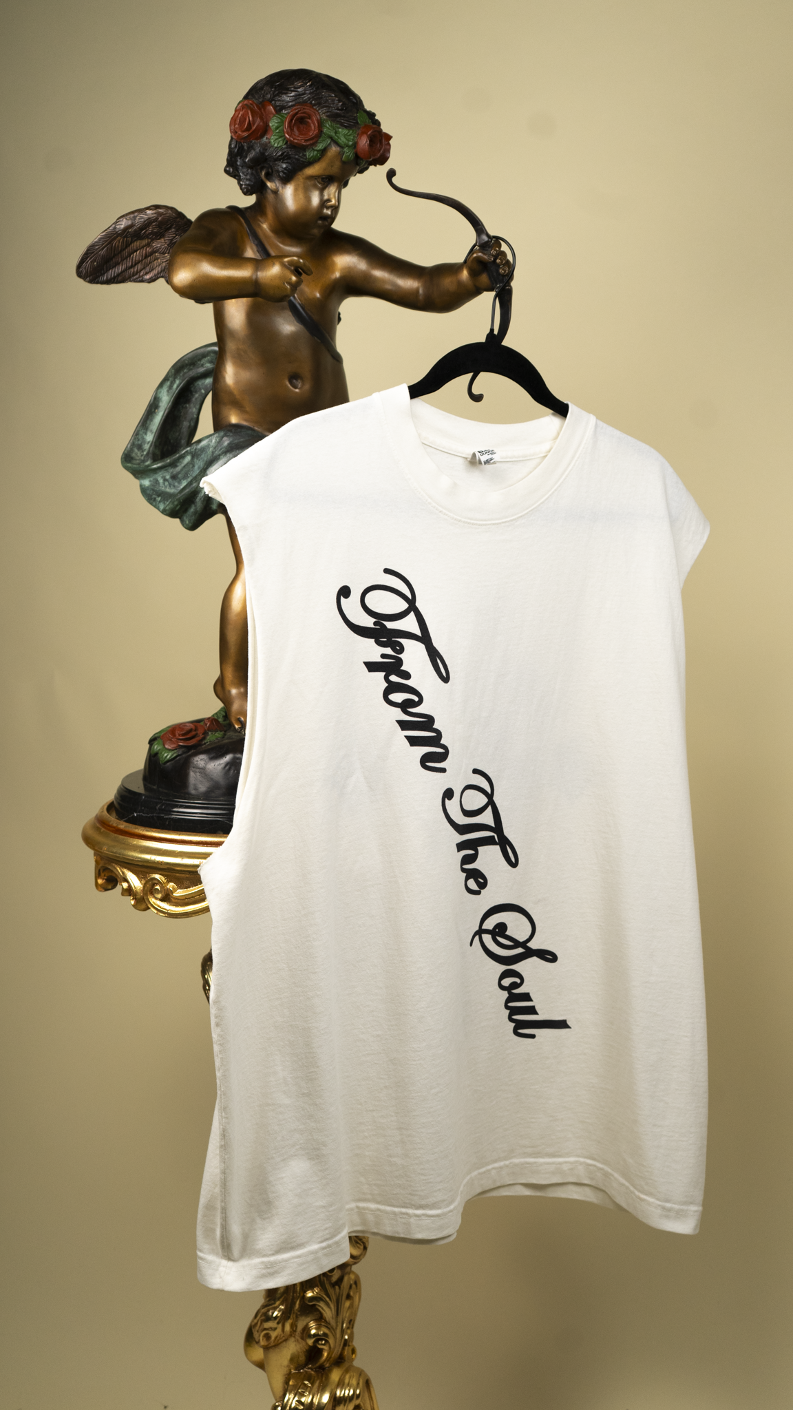 "From The Soul" Capped Tank in White