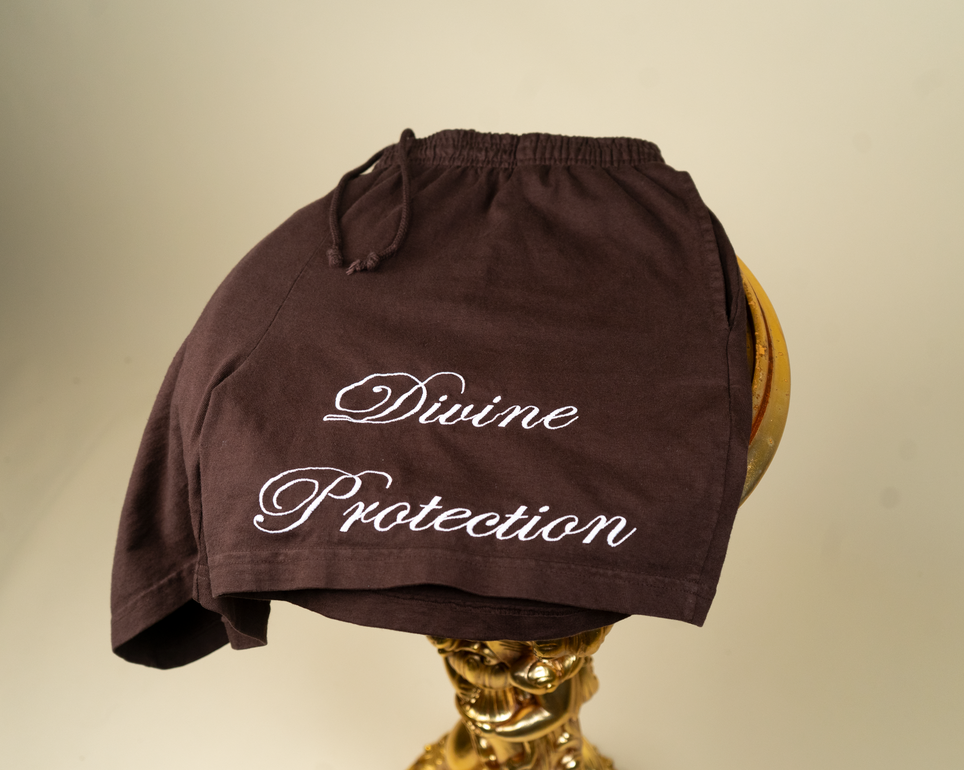 "Divine Protection" Summer Shorts in Mocha Brown