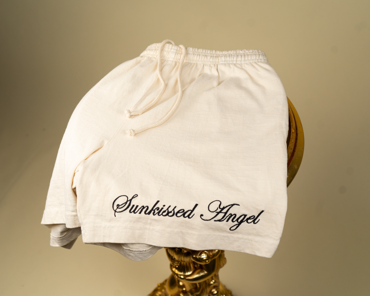 "Sunkissed Angel" Summer Shorts in White