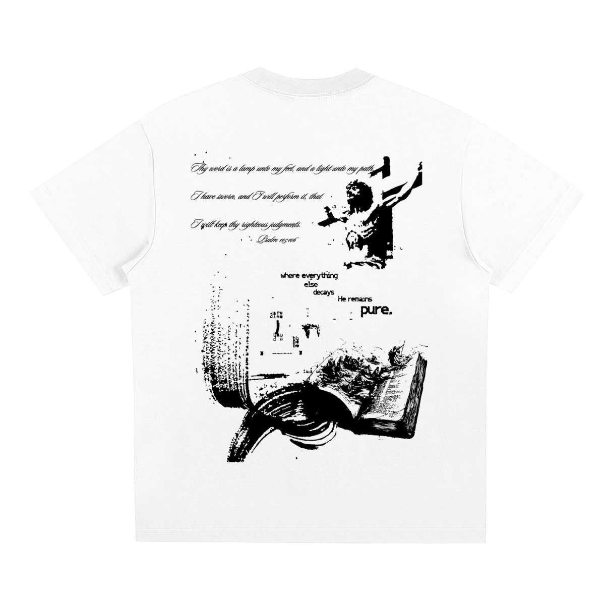 His sacrifice athletic T W/B