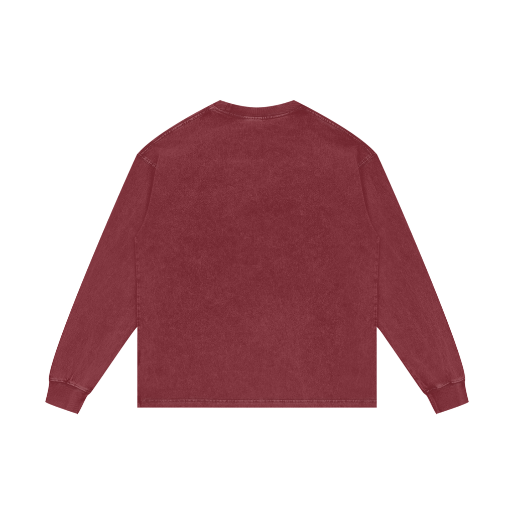 Washed red long sleeve