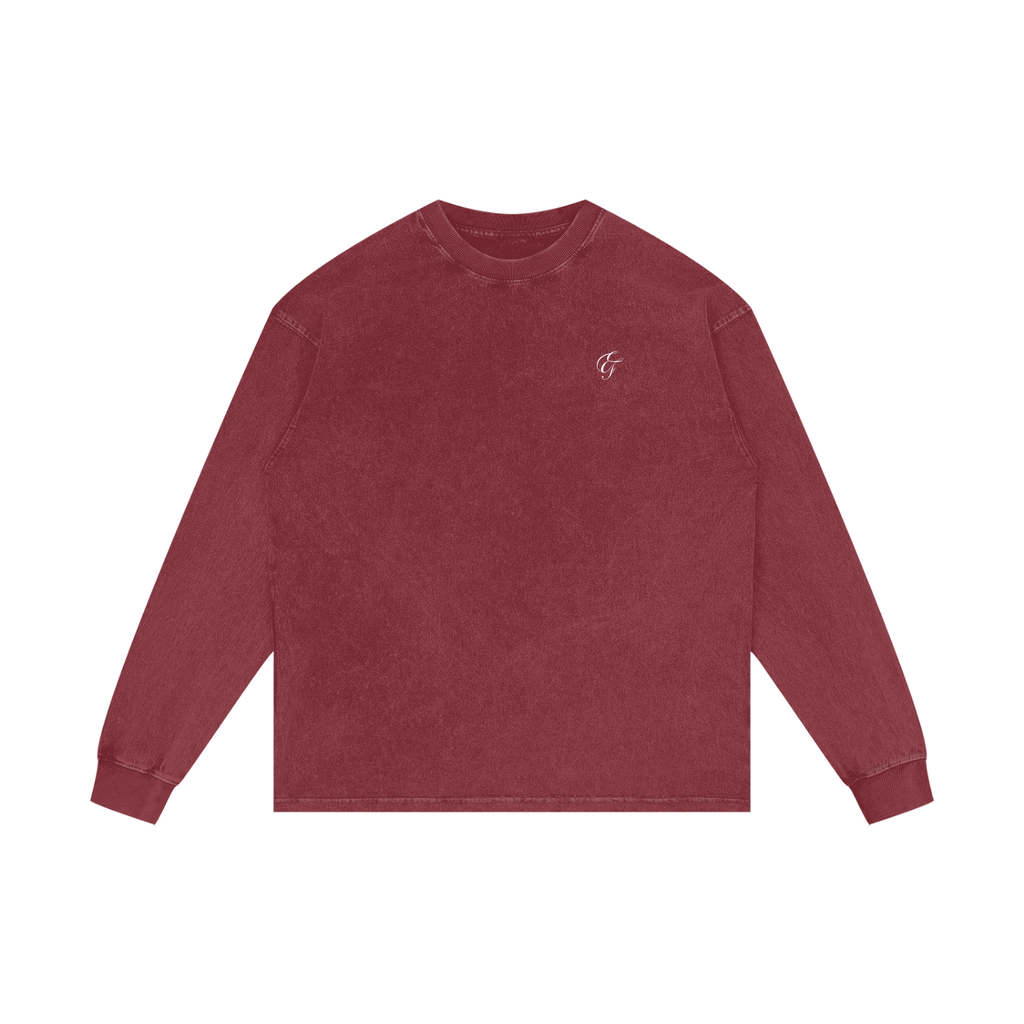 Washed red long sleeve