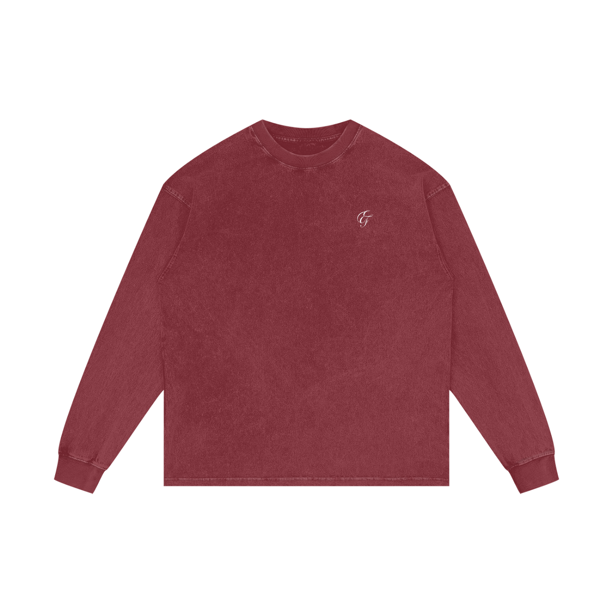 Washed red long sleeve